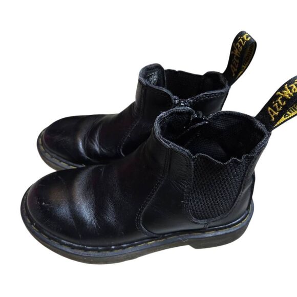 Dr. Martens Chelsea Boots Kids Size 12 Black Leather Unisex Youth - Picture 2 of 6
